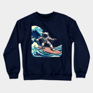 surfing astronaut Crewneck Sweatshirt